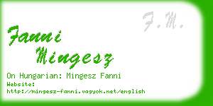 fanni mingesz business card